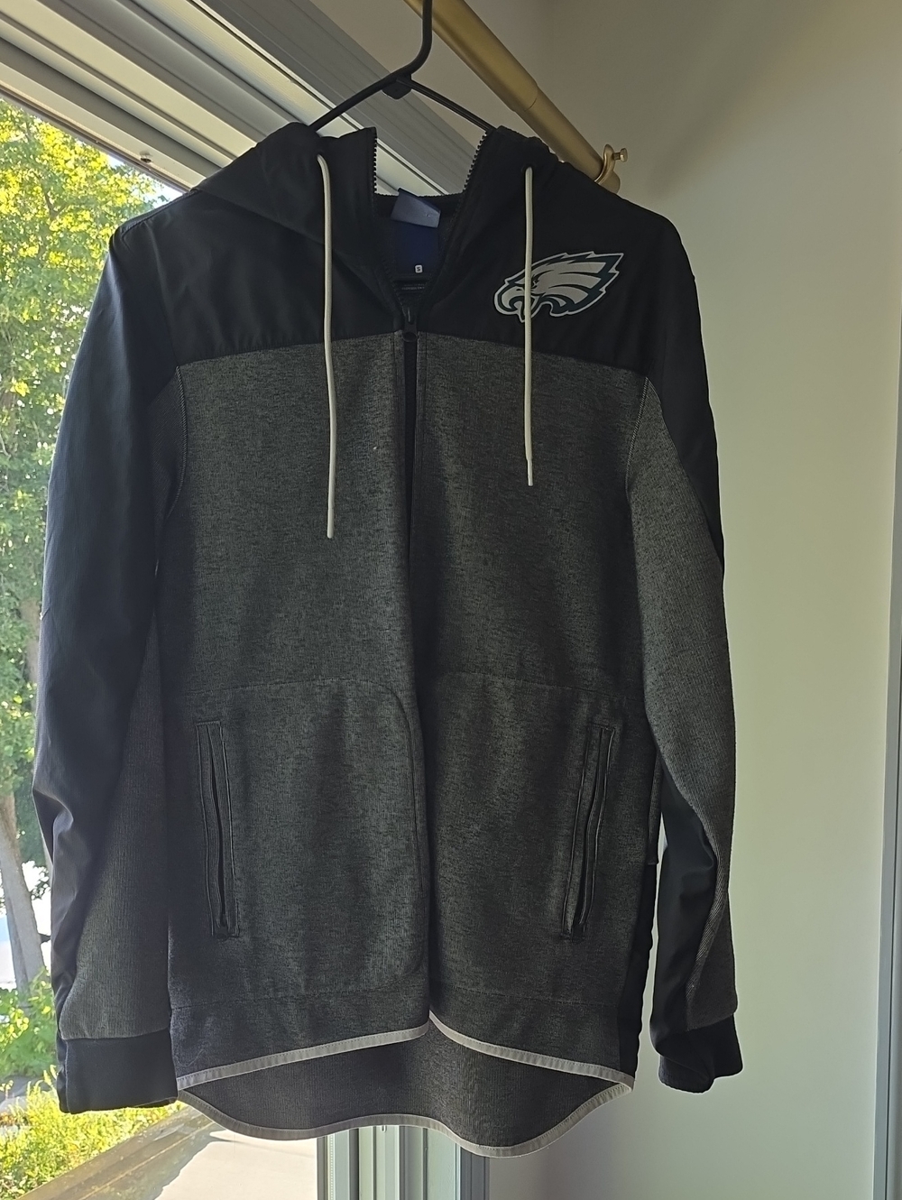 Nike Philadelphia Eagles Black & Gray Varsity Zip Hoodie